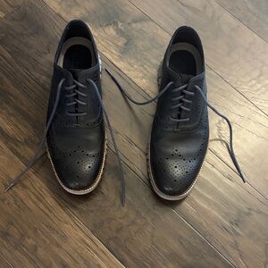Cole Haan Men's Navy Leather Oxfords